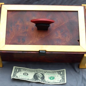 caja de madera, caja de joyería, caja de baratijas, caja de recuerdos, burl, costumbre, arte, carpintería, caja de vanidad, caja de cambio, russ anderson, plato de monedas, caja de tarjetas, caja de recetas