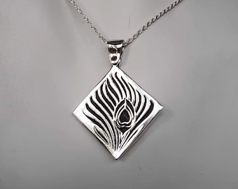 Sterling silver Art Deco pendant necklace