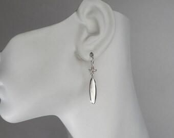 Sterling Silver Abstract Drop Earrings