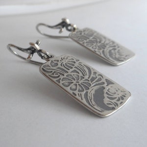 Sterling Silver Art Nouveau Earrings