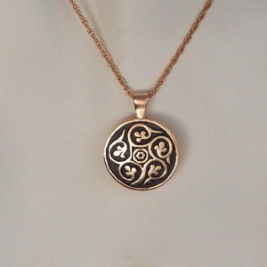 Bronze Abstract Pendant 8th Anniversary Gift
