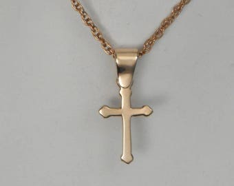 Small Bronze Cross Pendant 8th Anniversary