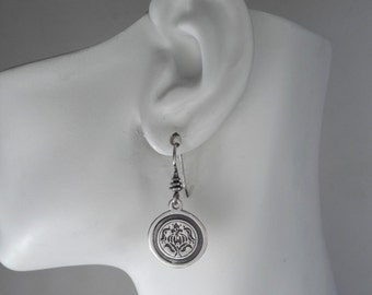 Sterling Silver Persian Lotus Earrings