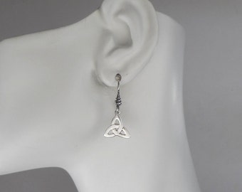 Sterling Silver Celtic Trinity Knot Triquetra Earrings