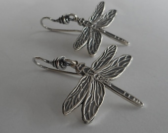 Sterling Silver Dragonfly Earrings