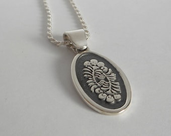 Sterling Silver Floral Art Nouveau Pendant Made in Montana