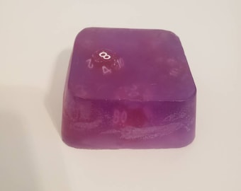 Gelatinous cube soap / dnd and rpg dice filled soap (NON SCENTED)