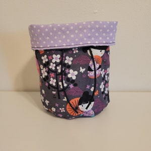 Cherry blossom and geisha  drawstring  bag