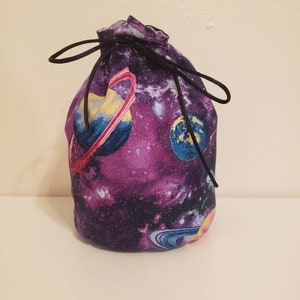 Purple  Galaxy drawstring bag