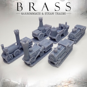 Brass Birmingham & Lancashire Narrowboat and Steam Train 56pcs Link Upgrades | Boardgame upgraded meeples, Industrial Revolution Gamer