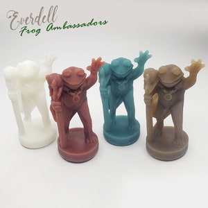 Frog Ambassadors I Everdell Critters Unofficial Upgrade | Nature Board Games, Animal Pieces, Meeple Board Game Bling, BGG, 3D Printed Model