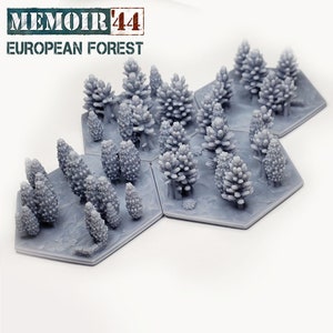 60mm European Forest | World War 2,  1/73, 15mm, Command & Colors Gaming TTRPG Scenery, Hex Game Terrain, Battlefield RPG Gamer Models