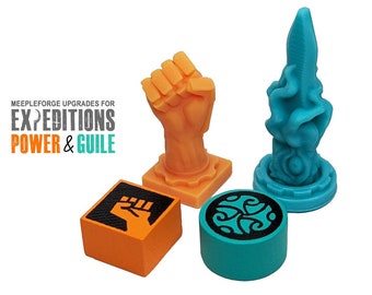 Power & Guile Tokens for Scythe Expeditions / Gears of Corruption Game Upgrades, 3D Printed Ready To Play Meeples, Stonemaier Games