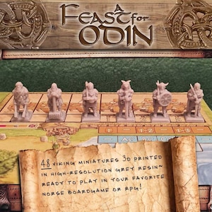 Een feest voor Odin Viking Game Piece Upgrade | RPG, DnD, Vikingen Noorse godenmythologie, Barbaren, Krijgers, Bordspel, Bordgamer, BGG