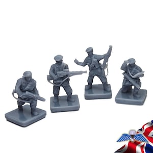 British Paratrooper Infantry | Airborne 15-20mm, 1/72nd World War 2 Gaming TTRPG Scenery, Hex Game Terrain, Battlefield RPG Gamer, Memoir 44