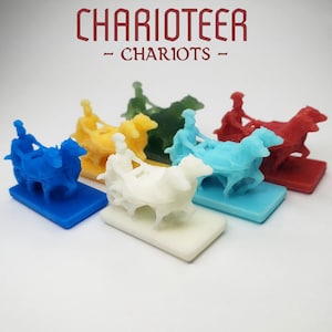 Charioteer / Chariots of Rome Meeples | Ancient Roman 3D Printed Boardgame Upgrades, Circus Maximus, Colosseum, Chariot Meeple