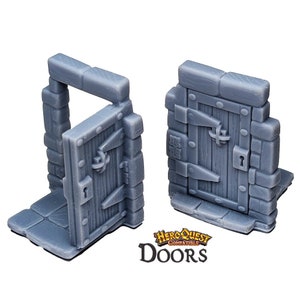 25mm Offene, geschlossene & geheime Türen HeroQuest Kompatibel HD Dungeon Terrain Miniatur | Dungeons n Dragons Kampagne Landschaft, Brettspiel