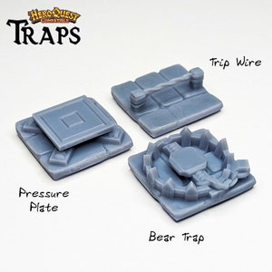 HeroQuest Compatible 25mm Floor / Wall Traps HD Dungeon Terrain Miniature | Dungeons & Dragons Campaign Scenery, Boardgame upgraded meeples