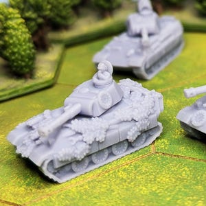 German WW2 Panther Tanks 5pcs | Panzerkampfwagen Pz.Kpfw. Axis, 1/200 World War 2 TTRPG Scenery, Game Terrain, Battlefield Models, Memoir 44