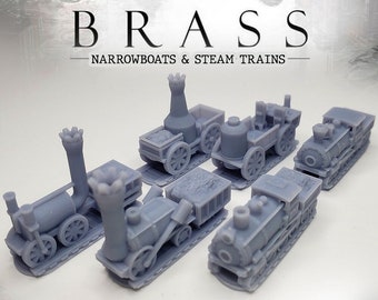 Brass Birmingham & Lancashire Narrowboat and Steam Train 56pcs Link Upgrades | Boardgame upgraded meeples, Industrial Revolution Gamer