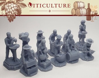 Viticulture Workers Upgrade | Board Game Pieces, Boardgame Night, Stonemaier Games, Gamer Gifts
