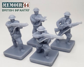 World War 2 British Infantry | 15mm, 1/72, Gaming TTRPG Scenery, Hex Game Terrain, Battlefield RPG Gamer Models
