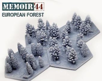 60mm European Forest | World War 2,  1/73, 15mm, Command & Colors Gaming TTRPG Scenery, Hex Game Terrain, Battlefield RPG Gamer Models