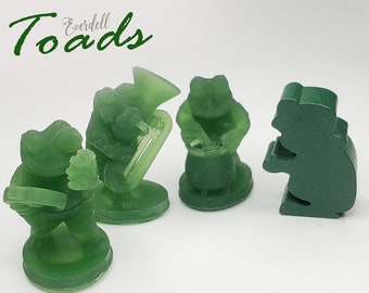 Toads 6pcs | Everdell Bellfaire Unofficial Upgrades, Toads, Cardinal, 3d Printed Woodland Creatures