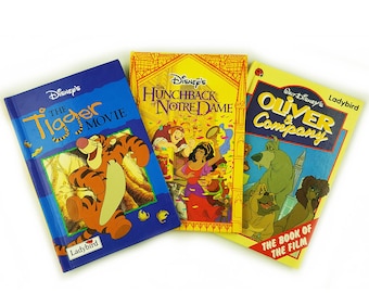 Ladybird Disney Movie 3 Book Gift Set, Tigger, Winnie the Pooh, The Hunchback of Notre Dame, Oliver and Company