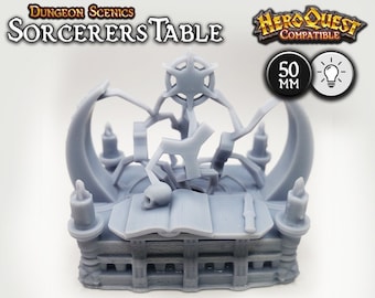 25mm Sorcerers Table HeroQuest Compatible LED Light-up Scenery | Boardgame Miniature, RPG, TTRPG, Table top scenics, terrain, boardgames