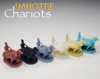 Imhotep Egyptian Chariots : A New Dynasty Meeple Upgrade | Builder of Egypt, Board Game Accessories, Boardgame, Meeple, KOSMOS