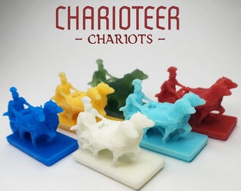 Charioteer / Chariots of Rome Meeples | Ancient Roman 3D Printed Boardgame Upgrades, Circus Maximus, Colosseum, Chariot Meeple