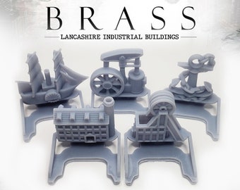 Brass Lancashire Industry Building Token Upgrades 37pcs | Boardgame upgraded meeples, Industrial Revolution Gamer