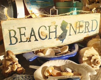 Beach Nerd New Jersey Decorative Sign