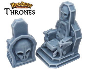 HeroQuest Throne 25mm Armory Dungeon Scenery | Skull, Dungeons, Boardgame Miniature, RPG, TTRPG, Table top scenic, terrain, boardgames