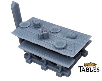 25mm Guards Feasting Table HeroQuest Compatible Terrain Miniature | Dungeons, Dragons Campaign Scenery, Boardgame Meeples