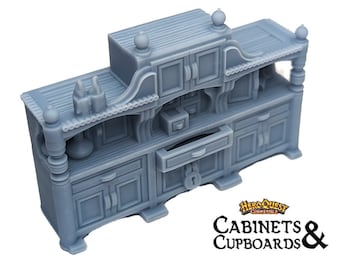 Cabinets & Cupboards 25mm HeroQuest Compatible Dungeon Terrain Miniature | Dungeons, Dragons Campaign Scenery, Boardgame Meeples