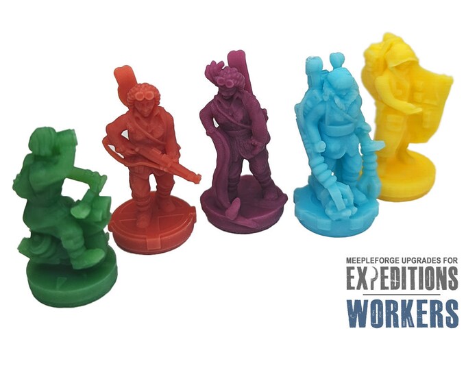 Featured listing image: Scythe Expeditions Upgraded Workers 50pcs