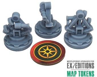 Sextant Map Tokens for Scythe Expeditions 24pcs