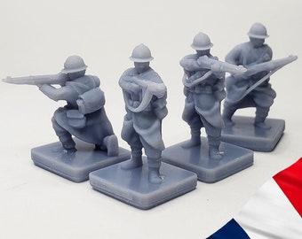 15mm World War 2 French Infantry | 1/72nd Gaming TTRPG Scenery, Hex Game Terrain, Battlefield RPG Gamer, Memoir 44, Command Colors