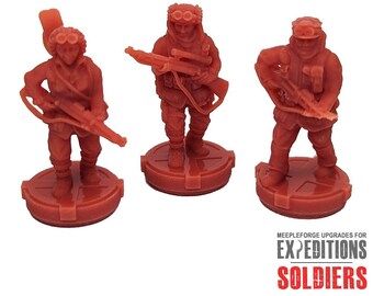 Soldiers for Scythe Expeditions - RED - GREY - 10pcs