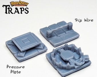 HeroQuest Compatible 25mm Floor / Wall Traps HD Dungeon Terrain Miniature | Dungeons & Dragons Campaign Scenery, Boardgame upgraded meeples