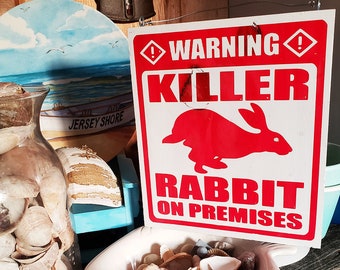 Monty python rabbit sign - Etsy.de