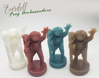 Frog Ambassadors I Everdell Critters Unofficial Upgrade | Nature Board Games, Animal Pieces, Meeple Board Game Bling, BGG, 3D Printed Model