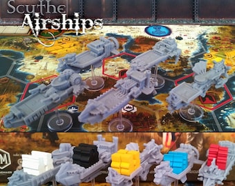 Scythe Airships : Wind Gambit Expansion 9 Faction Upgrade | Board Game Pieces, Boardgame Night, Stonemaier Games, Gamer Gifts, 3D Printed