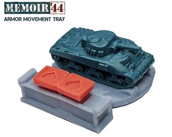 Chocked Armor Movement Trays | 1/72nd, 15mm World War 2 Tanks, Gaming TTRPG Scenery, Hex Game Terrain, Battlefield RPG Gamer