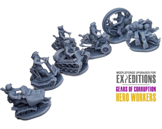 Featured listing image: Scythe Expeditions: Gears of Corruption Hero Workers 7pcs