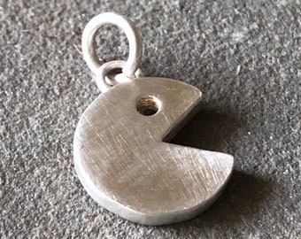 Pacman Sterling Silver CHARM