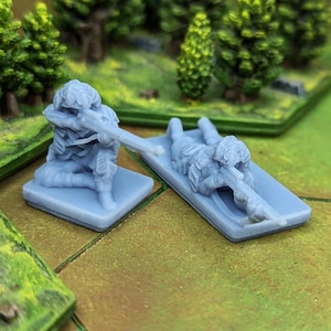 WW2 Japanese Sniper Team 2pcs |  Japan, Nippon 1/72nd World War 2 Gaming TTRPG Scenery, Game Terrain, Battlefield RPG Models, Memoir 44