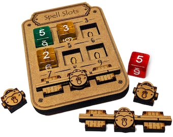 9 Spell Slot Tracker 16mm d6 Spellslot | Nine Spells, Magic Spellcaster, Magician, Mage, Wizard, Warlock, Witch, D&D 5e, Mork Borg Campaign